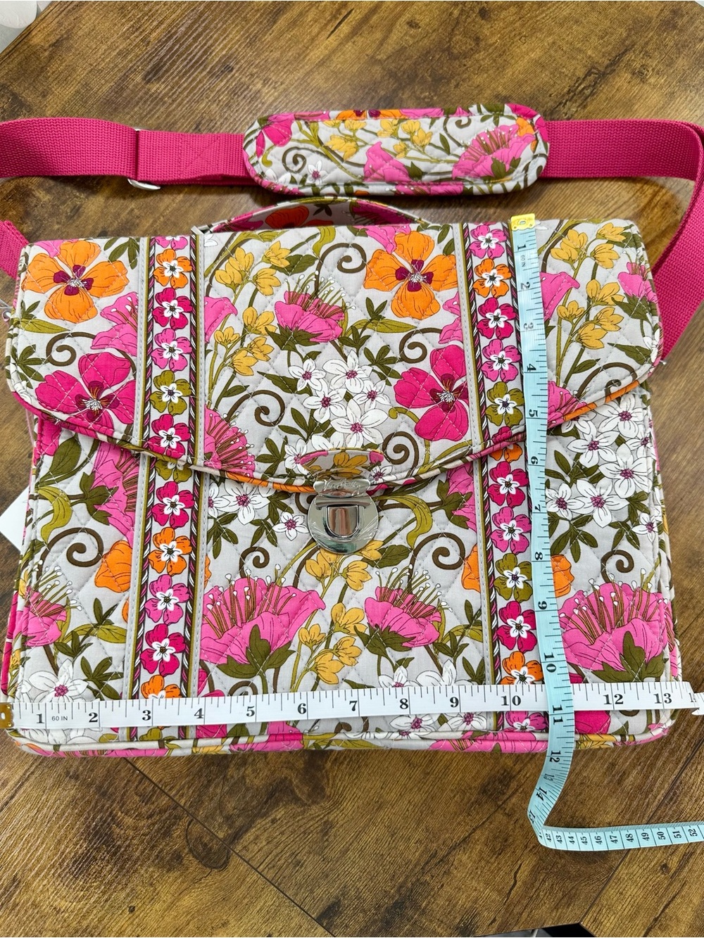 Vera Bradley Tea Garden Attaché Case, Retro Florals, Retired 2011, Computer Bag - Picture 15 of 16
